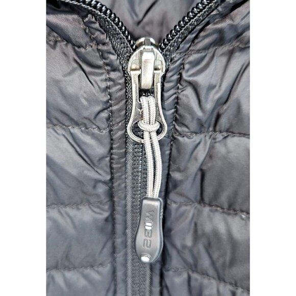 32 Degree Heat Down Puffer Jacket Sz S Black Ligtweight Full Zip Velour Pockets - Picture 6 of 11